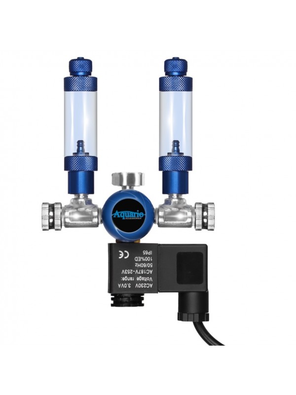 Редуктор CO2 Aquario BLUE TWIN Professional з електроклапаном на два виходи