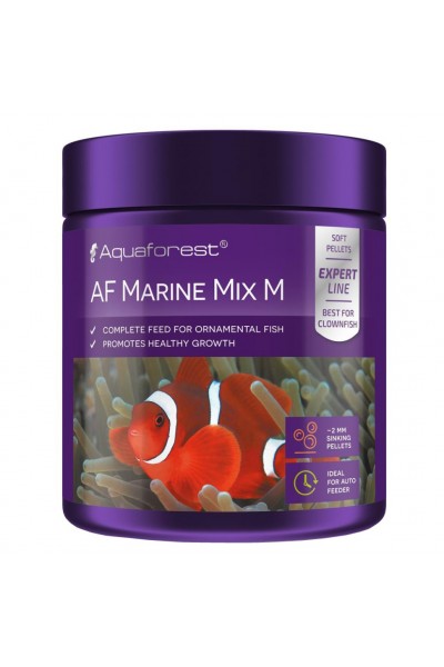 Корм Aquaforest AF Marine mix M 120 г - высокобелковые гранулы для хищных и всеядных морских рыб