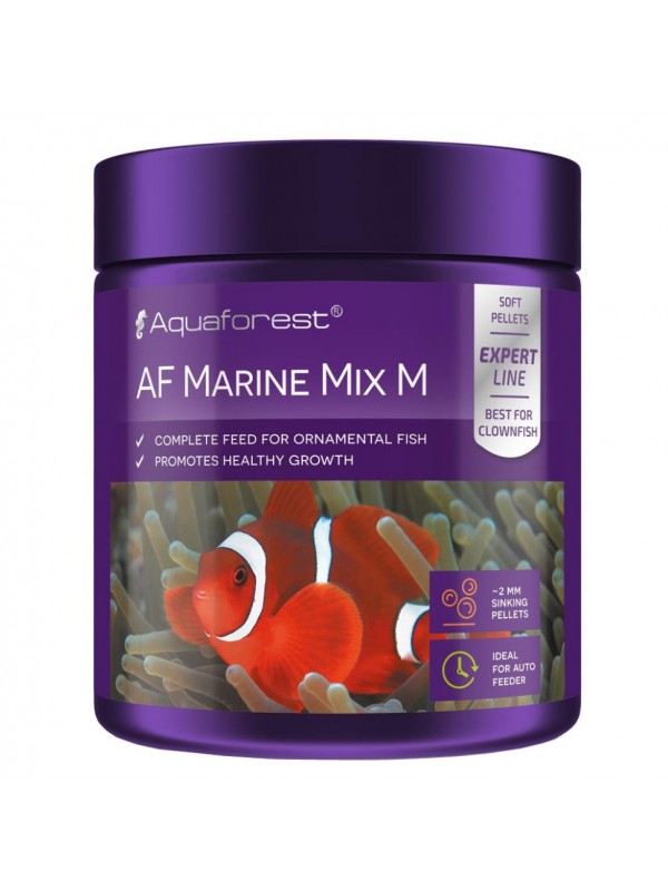 Корм Aquaforest AF Marine mix M 120 г - высокобелковые гранулы для хищных и всеядных морских рыб