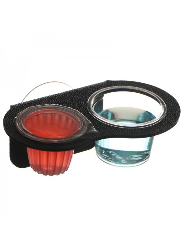 Подвійна підвісна миска Terrario Gecko Bar Duo Jelly Black