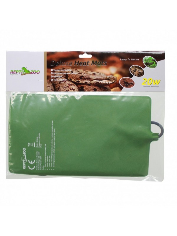 Нагрівальний мат, водонепроникний Repti-Zoo Deluxe Mats 20W 20x35см для тераріумів, котів, собак, птахів та рослин
