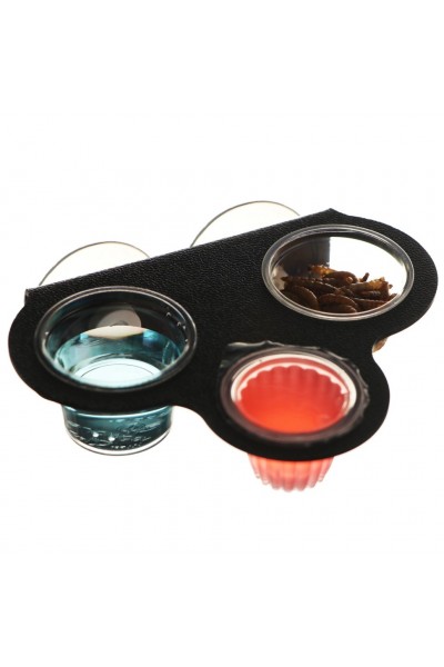 Потрійна підвісна миска Terrario Gecko Bar Trio Black