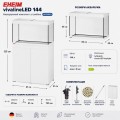 Акваріумний комплект Eheim vivaline LED 144 1x10.6W (LED) білий з тумбою (0613093)