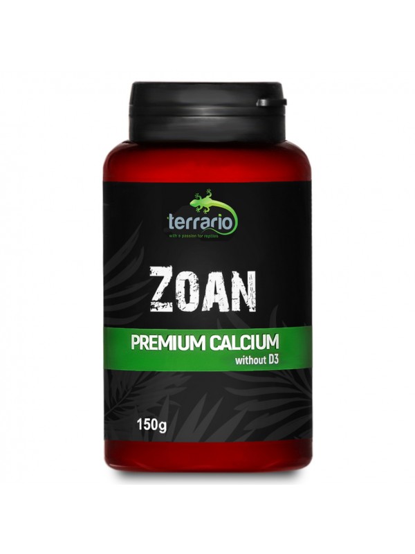 Кальцій без вітаміну D3 для рептилій Terrario Zoan Calcium without D3 150г.