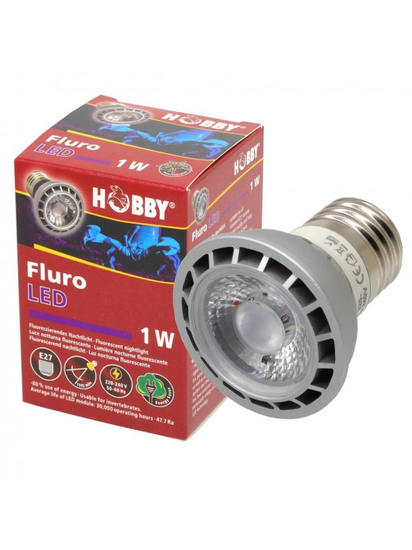 Ультрафіолетова лампа LED для тераріумів Hobby Fluro LED 1 W (37600)