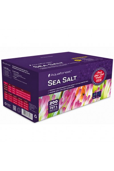 Соль для морского аквариума Aquaforest Sea Salt 25 кг для рыб и мягких кораллов.