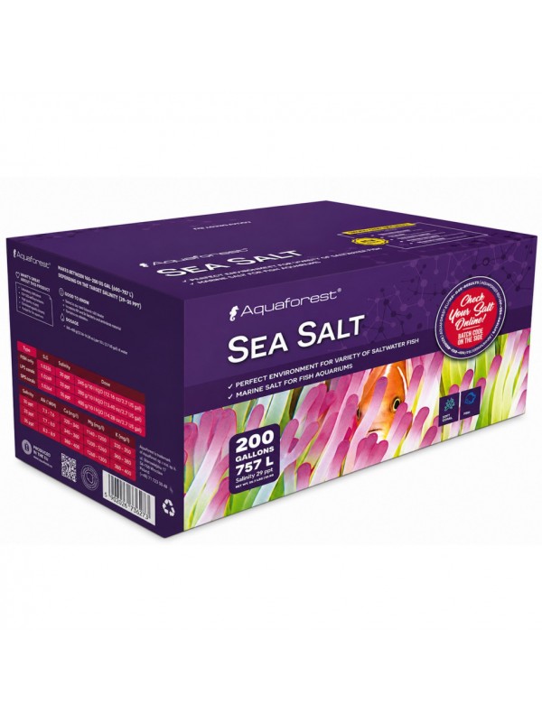Сіль для морського акваріуму Aquaforest Sea Salt 25 кг для риб і м'яких коралів