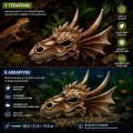 Декорация черепа дракона Hobby Dragon Skull L 28,5×21,5×19,5см для аквариума и террариума (32076)