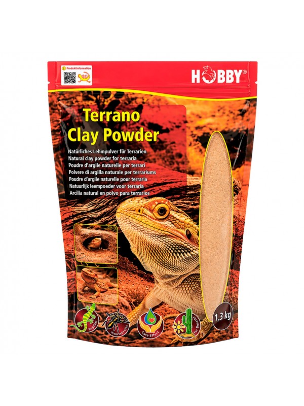 Глиняный порошок для террариумного субстрата Hobby Terrano Clay Powder yellow 1,3 кг (33212)