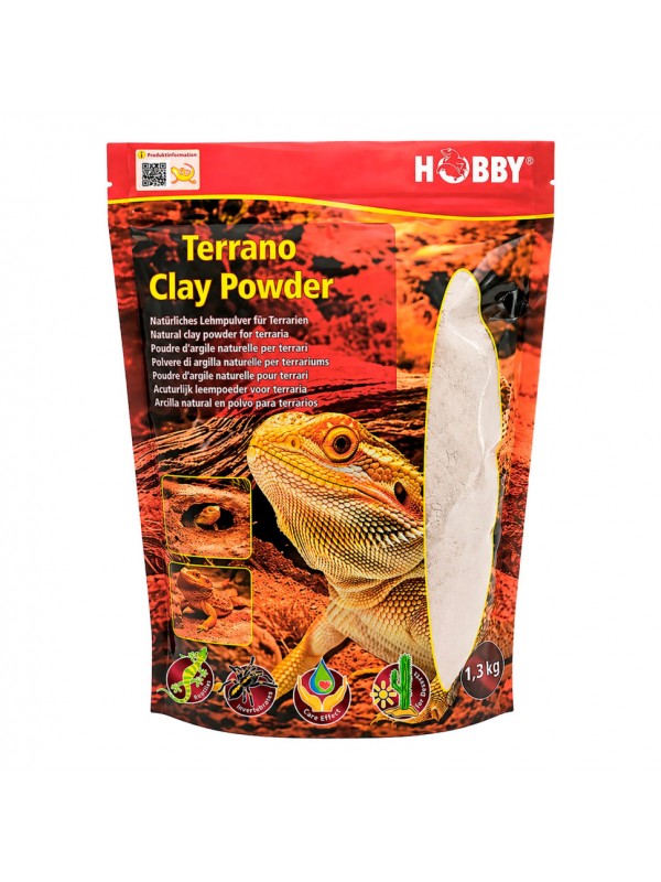 Глиняный порошок для террариумного субстрата Hobby Terrano Clay Powder white 1,3 кг (33214)