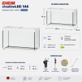 Акваріум Eheim vivaline LED 144 arctic 80×40×45 см з LED, фільтром і нагрівачем, без тумби (0613103)