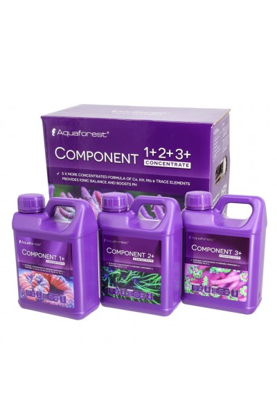 Мікро і макроелементи для морського акваріуму Aquaforest Component Concentrate 1+2+3+, 3x1л - набір для методу Баллінга