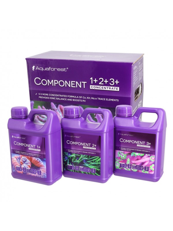 Мікро і макроелементи для морського акваріуму Aquaforest Component Concentrate 1+2+3+, 3x1л - набір для методу Баллінга