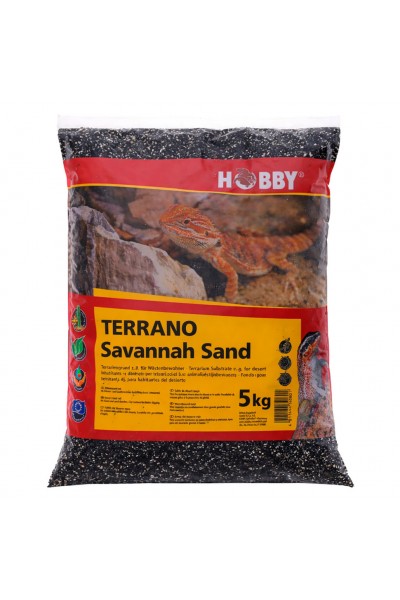 Пісок чорний  Hobby Terrano Savannah Sand 5 кг 0,18-0,4 мм для тераріуму та рептилій (33220)