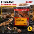 Песок черный Hobby Terrano Savannah Sand 5 кг 0,18-0,4 мм для террариума и рептилий (33220)