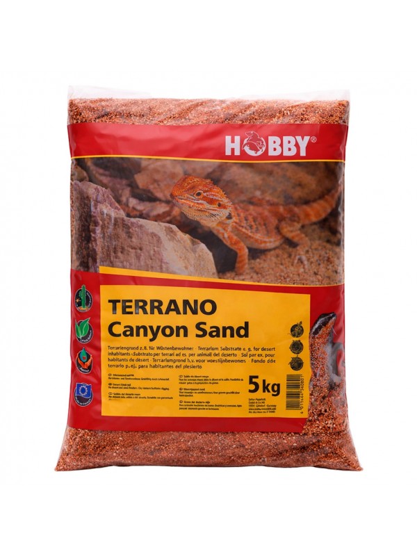 Песок натуральный Hobby Terrano Canyon Sand 5 кг 0,4-0,85 мм для пустынного террариума (33224)
