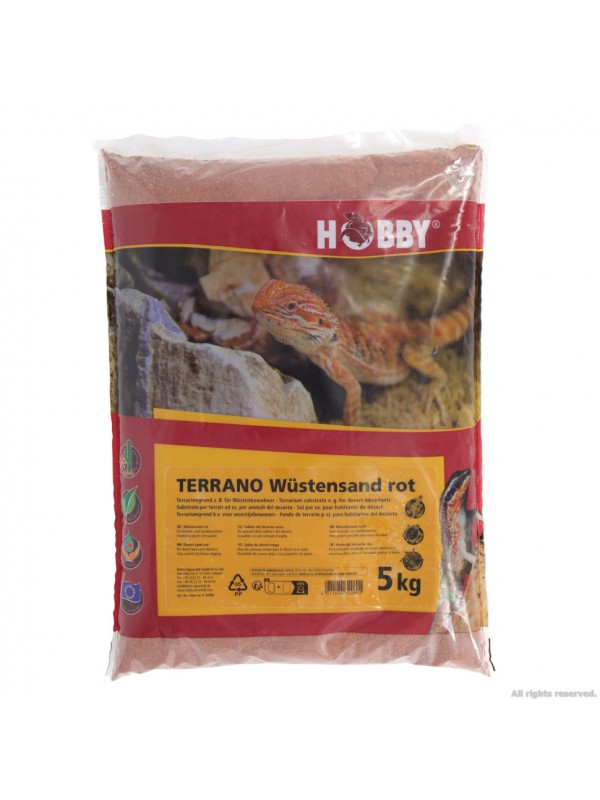Субстрат для пустельних рептилій Hobby Terrano Desert Sand red 0,2-0,3мм 5кг (34080)