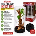 Террариум для насекомых и пауков Hobby Terra Fix & Easy Insect Line 15×15×30 см акриловый 360° (36028)