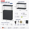 Акваріумний комплект Eheim vivaline LED 144 1x10.6W (LED) anthracite з тумбою (0613099)
