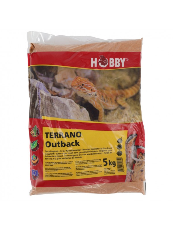 Субстрат для пустельних рептилій Hobby Terrano Outback red 0-1мм 5кг (34084)