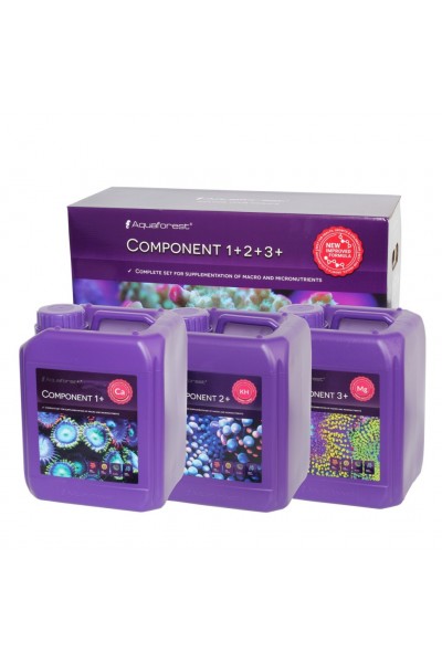 Микро и макроэлементы для морского аквариума Aquaforest Component 1+, 2+, 3+, 3x5л Баллинг-метод (732475)