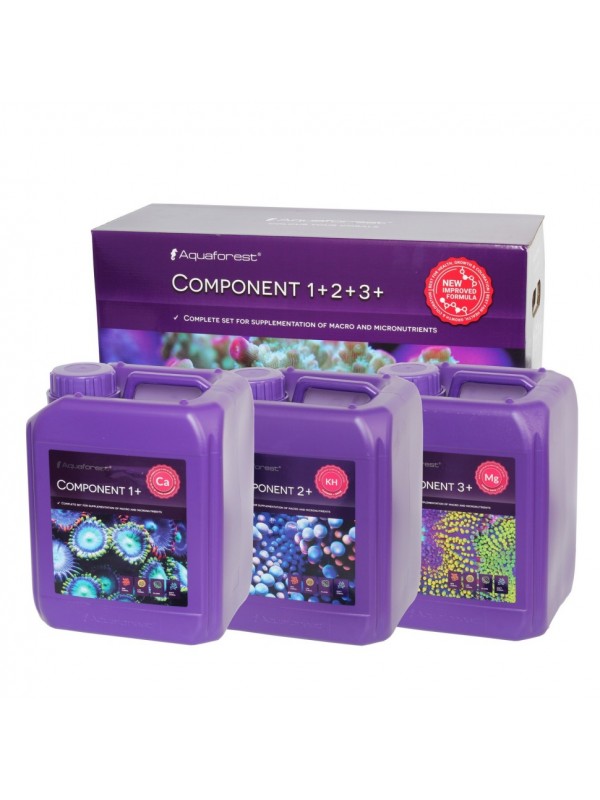 Мікро і макроелементи для морського акваріуму Aquaforest Component 1+, 2+, 3+, 3x5л (732475)