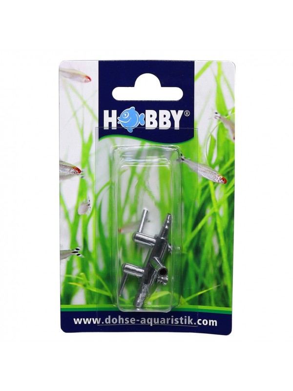 Кран на два виходи (метал) Hobby Metallic Air Valve 4/6мм 2-Ways (63340)