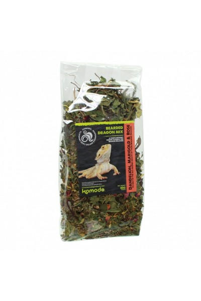 Смесь листьев и лепестков для Агамы Бродатой Komodo Bearded Dragon Mix 80г (83230)