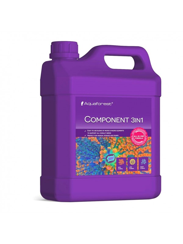 Комплекс макро і мікроелементів Aquaforest Component 3in1 2л. для морських акваріумів, метод Баллінга