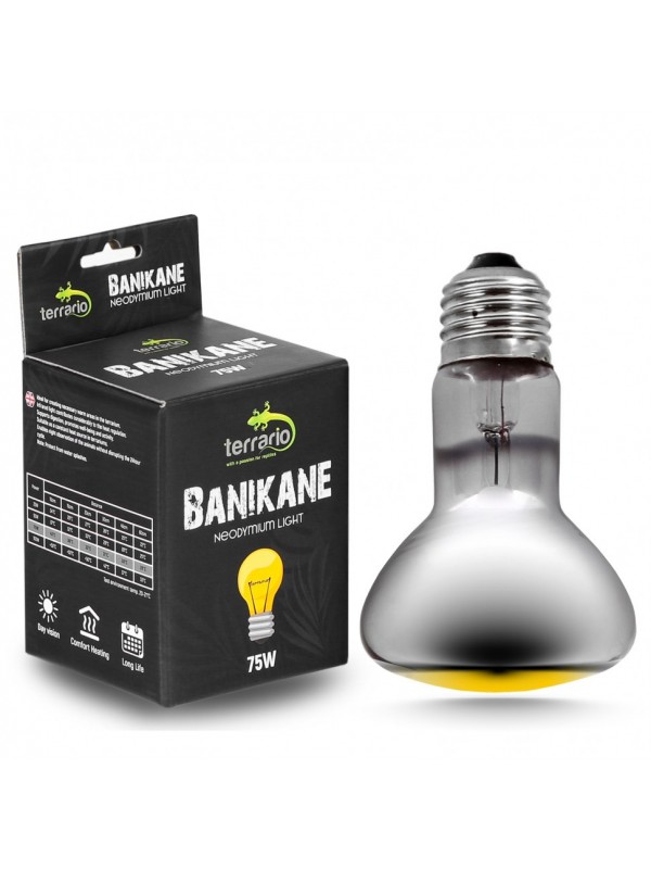 Неодимова лампа Terrario Banikane Neodymium Light 75W – обігрівальна UVA лампа для тераріуму
