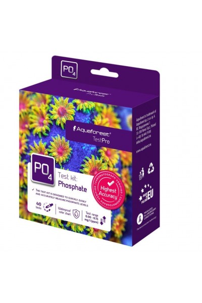 Тест на фосфати Aquaforest Phosphate Test Kit для морського акваріума, до 40 тестів