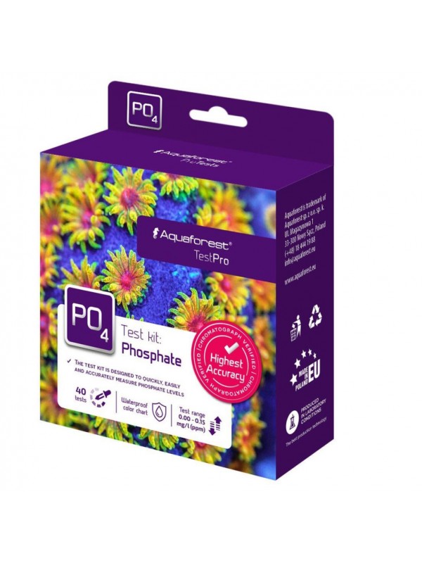 Тест на фосфаты Aquaforest Phosphate Test Kit для морского аквариума, до 40 тестов