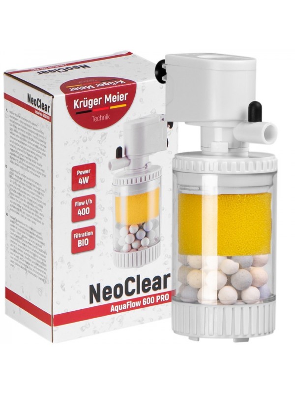 Внутрішній фільтр Kruger Meier NeoClear 600 з біофільтрацією для акваріумів 20–40 літрів