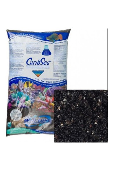 CaribSea Hawaiian Black Reef Sand живой песок 9 кг черный