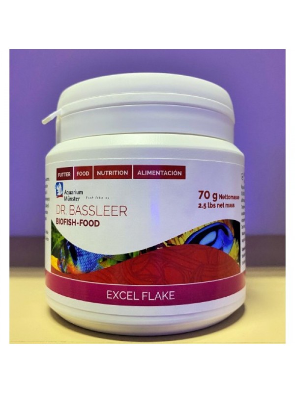 Корм Dr. Bassleer Biofish Food excel flake. Хлопья 70 гр