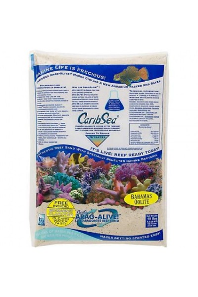 Песок CaribSea Arag-Alive Bahamas Oolite 9,07кг